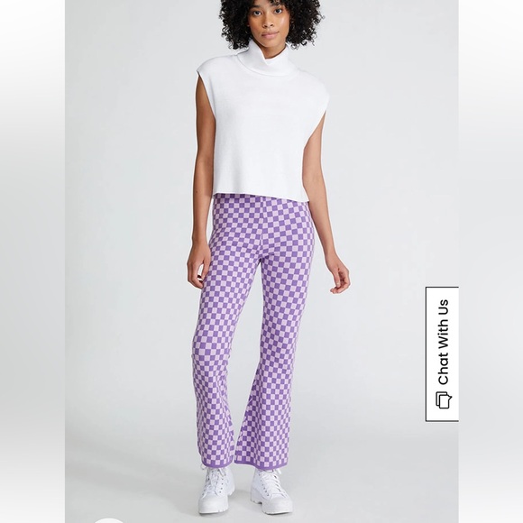 PacSun Pants - NWT PACSUN - LA Hearts Purple Printed Sweater Flare Pants size small